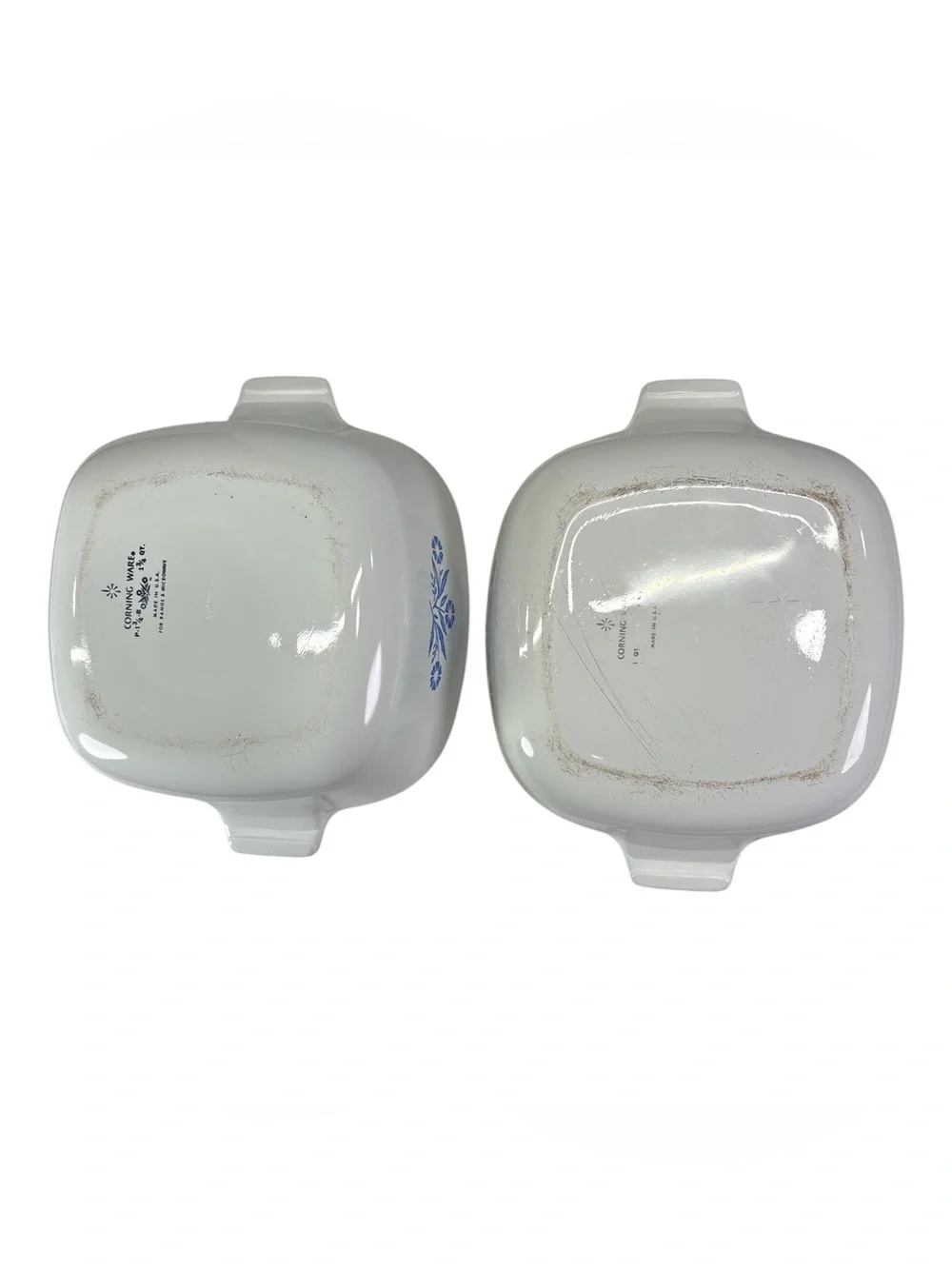 Corning Ware Blue Cornflower P-1-B 1 Qt, P-1 3/4-B 1.75 Qt Casserole w/ 1 Lid